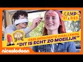 GEBLINDDOEKTE MAKEUP CHALLENGE MET SAAR EN SEF | ? CAMP STORIES #15 | Nickelodeon Nederlands