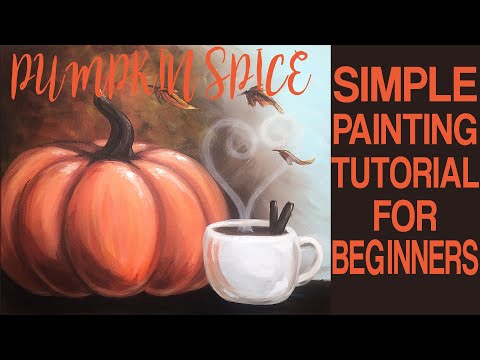 Pumpkin Spice Simple Painting Tutorial For Beginners