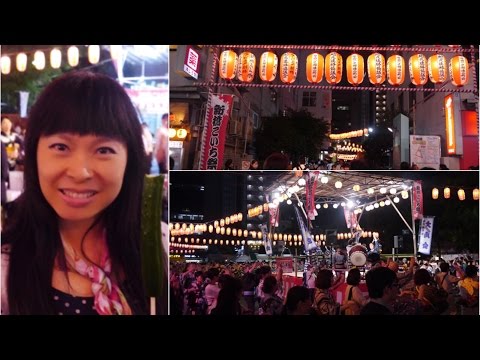 [Matsuri] Shinbashi Koichi [Tôkyô, Japon] Yukata, Bon-odori, stands [Festival d’été japonais] Video