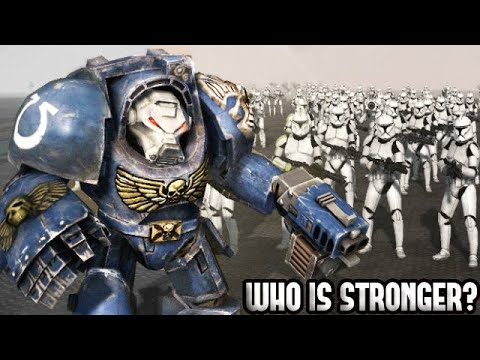 5 Terminators (Warhammer 40K) vs 1000 Clones (Star Wars) - Who Will Survive?