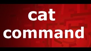 cat(concatenate) commnd in linux