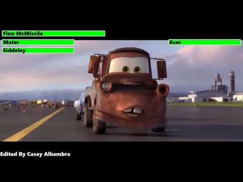 Cars 2 (2011) Airport Chase with healthbars
