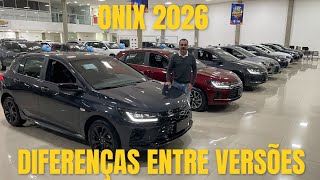 Chevrolet Onix 2026 - Diferenças entre TODAS as ve