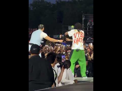 Drake and Vybz Kartel on stage in wireless #viral