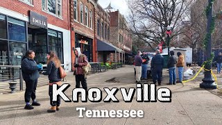 Knoxville, Tennessee - Walking downtown Knoxville 4K ,  Knoxville tour 2025 #USA #TN #knoxville