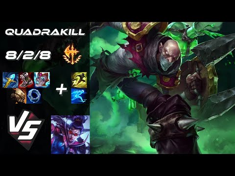 TOP Singed vs Vayne [QUADRAKILL] - EU Challenger Patch 25.S2.8