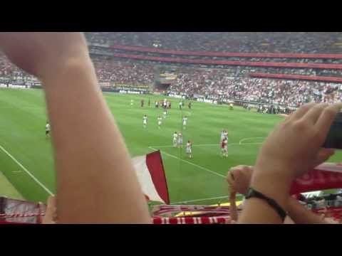 Frankfurt - Bayern 17.08.2013 Auswärtsblock nach Abpfiff