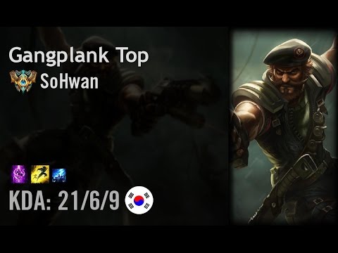 Gangplank Top vs Irelia - SoHwan - KR Challenger Patch 6.14