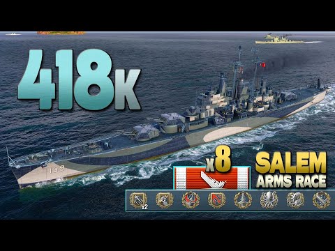 Cruiser Salem: Huge 4,7k Base XP on map Loop - World of Warships