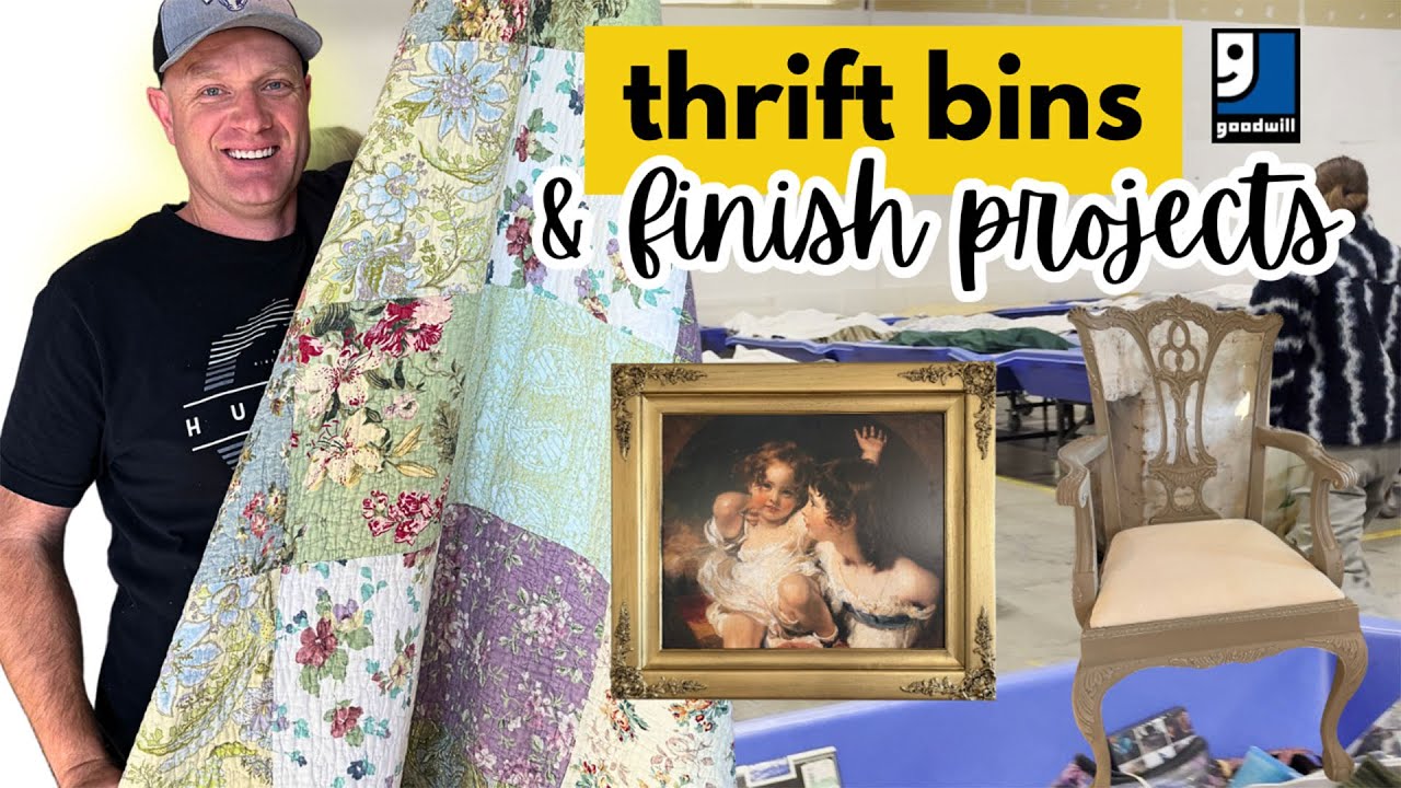 Thrift With Me Goodwill Bins And Thrifted Makeover Projects For Our Shop