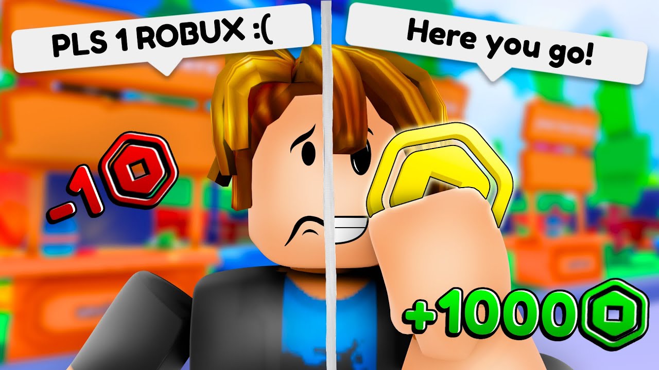I Asked For 1 Robux Then Gave Them 1,000...