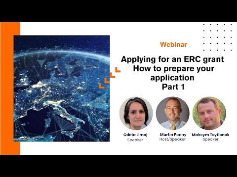 Webinar:  How to prepare a successful application for an ERC grant (Part 1)