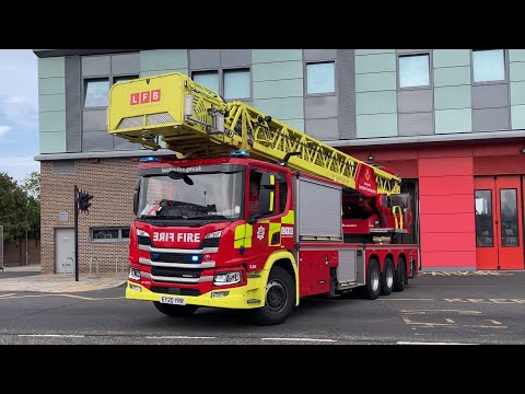 F414 - LFB Dagenham 64M Turntable Ladder Turnout to High Rise Emergency