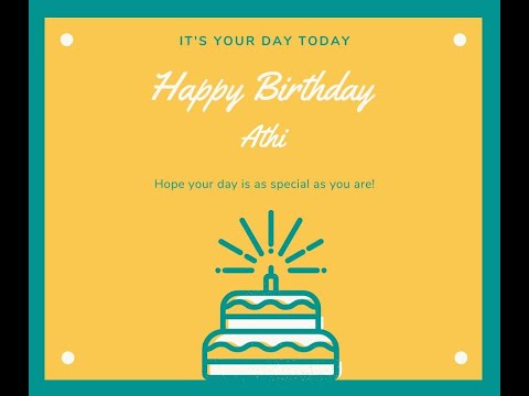 Happy Birthday Athi  video song status