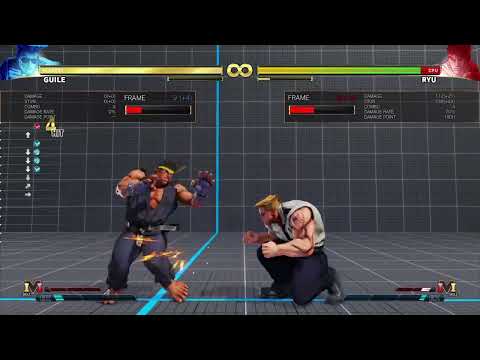 SFV Guile #4 cross-up combo 172dmg/358stn