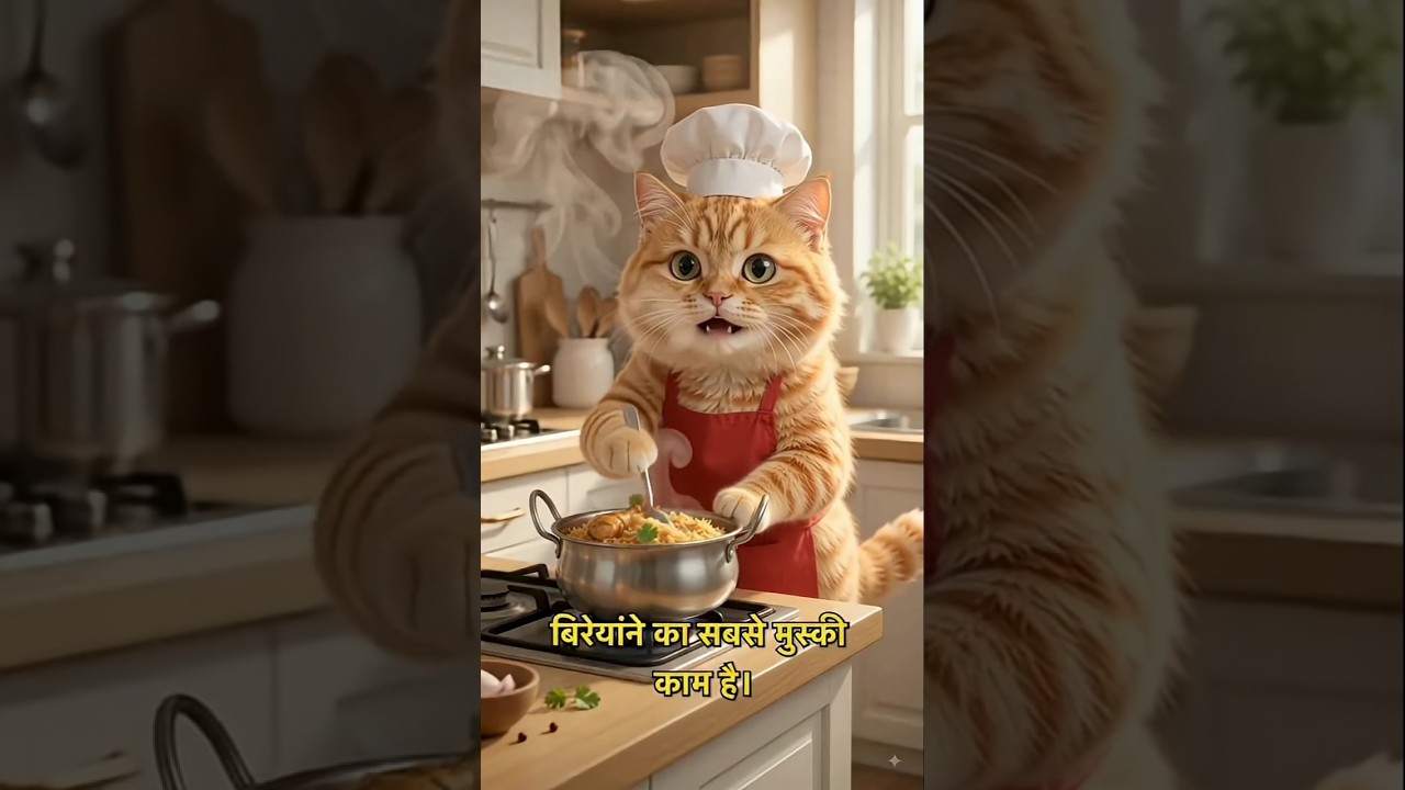cat cooking chicken biryani for Thanos #shorts #cat shorts #marvel #marvel thons #