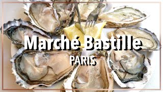 [VLOG]パリ最大規模のマルシェ・バスティーユでオイスター食べてきたよ
