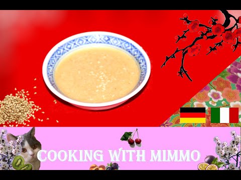 Goma Dare Japanischer Sesam Dressing , Goma Dare salsa giapponese al sesamo