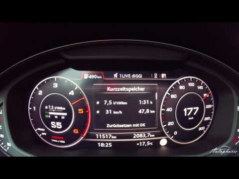 2016 Audi A4 2.0 TDI quattro (190hp): Acceleration 0 - 210+ kph / 0 - 130+ mph - Autophorie