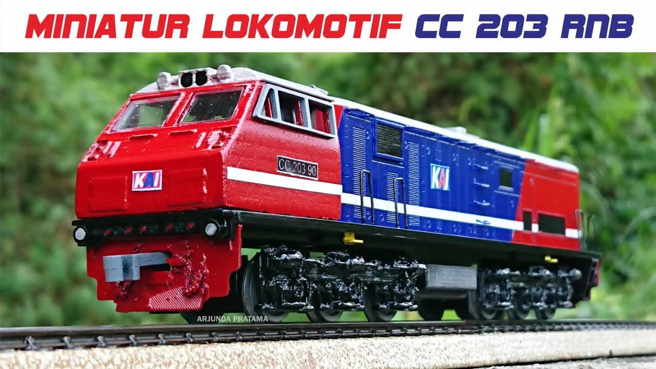 CUMA 100 RIBUAN‼️ MINIATUR LOKOMOTIF KERETA DIESEL CC 203 LIVERY RnB logo KAI