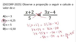 Download lagu (DECORP-2025) Observe the following proportion and calculate the value of x: mp3