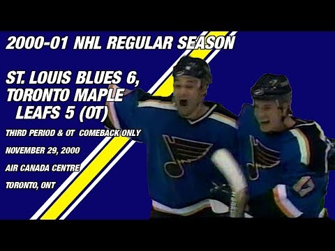 St. Louis Blues 6, Toronto Maple Leafs 5 (OT): "Wednesday Night Wonder" - 11/29/2000