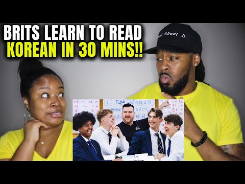🇬🇧🇰🇷British Highschoolers Learn to Read Korean in 30 MINS! (Americans React) | The Demouchets REACT