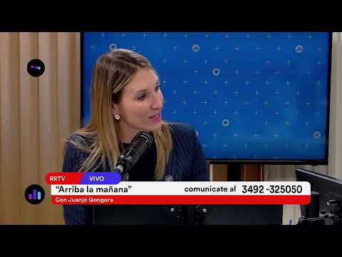 Virginia Coudannes, vocera del Gobierno de Santa Fe, en el Registro Civil de Rafael