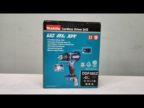 Makita DHP485Z Akumuliatorinis smūginis gręžtuvas, 18 V, 50/25 Nm, 1,7kg, LED, BL-motor, Be akumuliatorių ir kroviklio! video