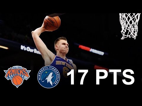 Kristaps Porzingis Full Highlights 2018.01.12 at Timberwolves - 17 Pts, 10 Reb, 3 Blk