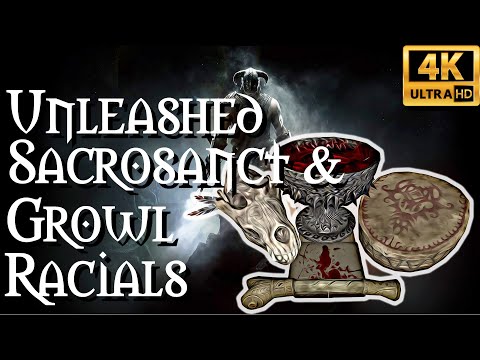 Unleashed Sacrosanct and Growl Racial abilities Skyrim mod