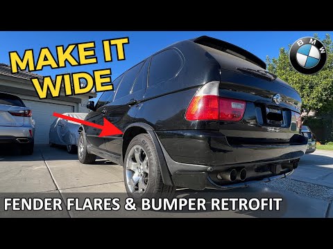BMW X5 Rear End Conversion - Retrofitting BMW E53 X5 iS Bumper & Fender Flares | BOND Garage