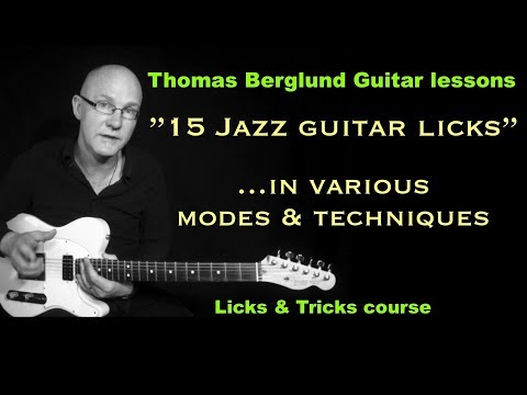 15 Jazz guitar licks - ...in various modes and techniques - Free e-Book available