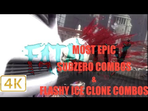 INJUSTICE 2- SUBZERO EPIC!!!!! COMBOS AND FLASHY PRO ICE CLONE COMBOS