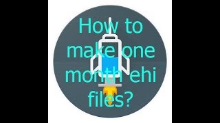 How to make one month ehi files "FAST and EASY"