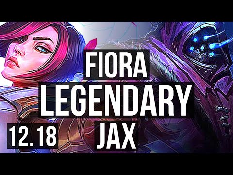 FIORA vs JAX (TOP) | 7 solo kills, 1.6M mastery, Legendary, 11/2/2, 300+ games | EUW Master | 12.18