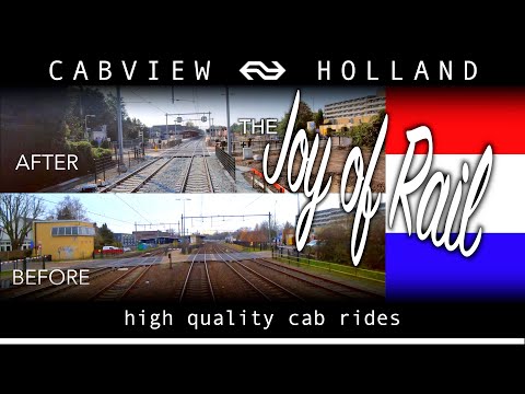 Naarden - Bussum VOOR en NA de grote wijziging door Prorail CABVIEW HOLLAND 26aug 2019