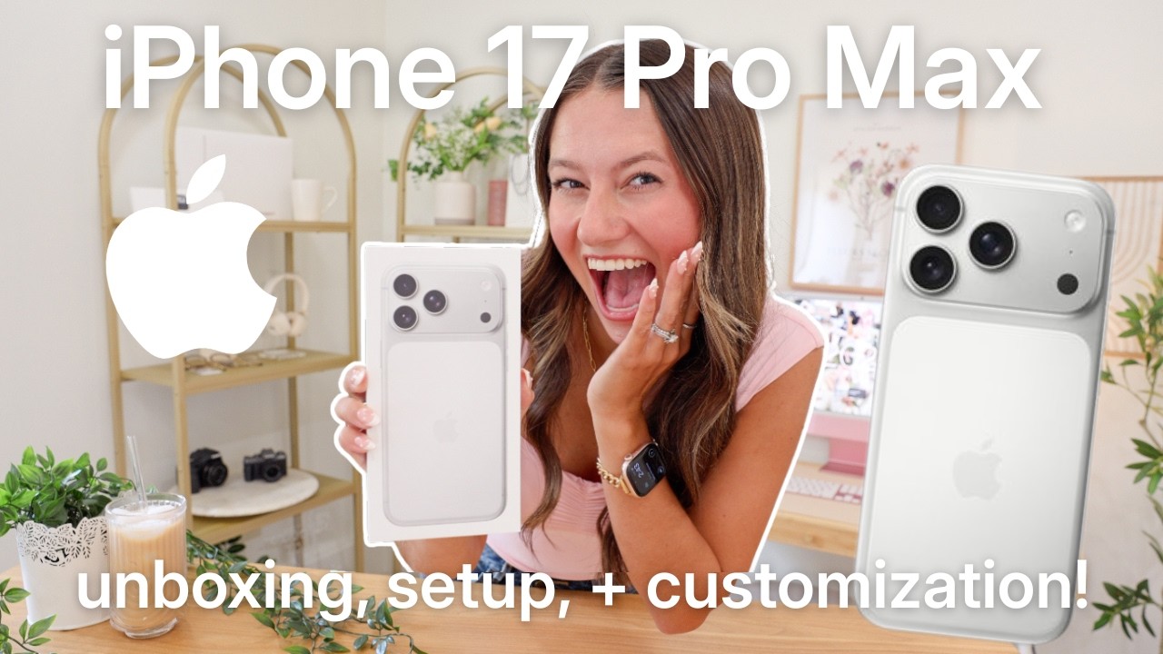 iPHONE 17 PRO MAX UNBOXING ✨ *customization with ios 26, camera test, + accessories haul!*