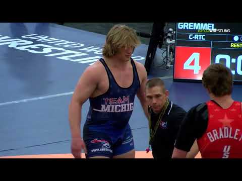 2018 Marine Corps US Open/UWW Junior Freestyle 125 Semis - Gannon Gremmel (C-RTC) Vs. Trent Hillge
