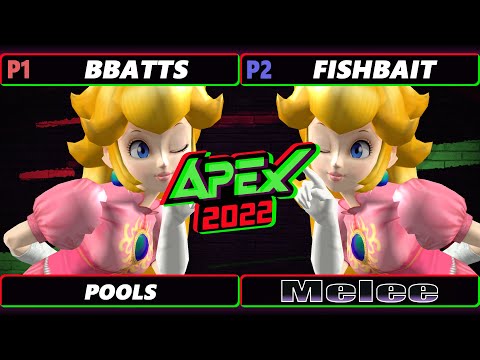 Apex 2022 - BBatts (Peach) Vs. Fishbait (Peach) SSBM Melee Tournament
