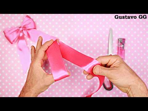 🔴 COMO HACER MOÑOS CON LOS DEDOS 🎀 como hacer un moño con liston - moños navideños - gustavo gg