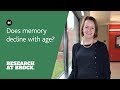 Does memory decline with age?