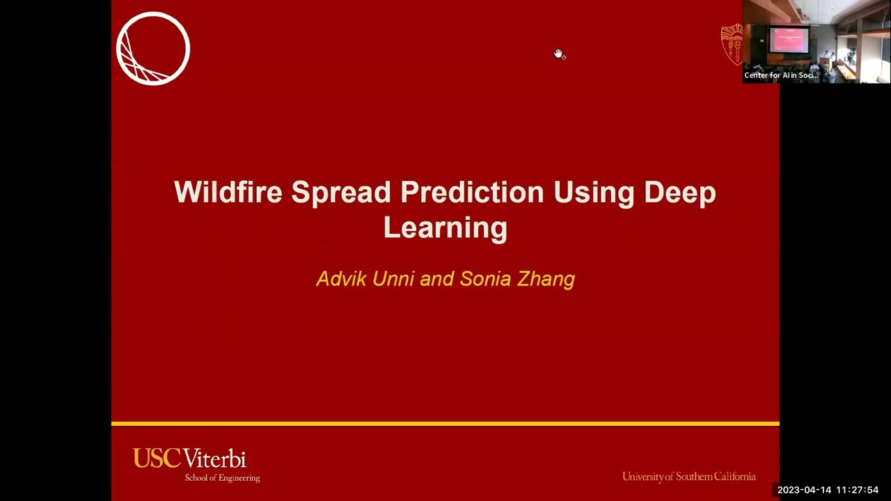 Wildfire spread prediction: Advik Unni and Sonia Zhang
