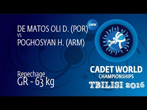 Repechage GR - 63 kg: H. POGHOSYAN (ARM) df. D. DE MATOS OLI (POR) by TF, 8-0