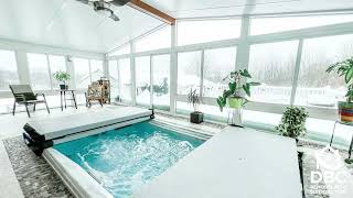 Watch video: Saegertown Sunroom Addition with SwimSpa Tour
