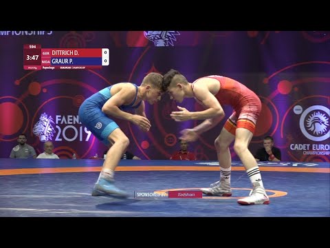 Repechage FS - 51 kg: D. DITTRICH (GER) v. P. GRAUR (MDA)