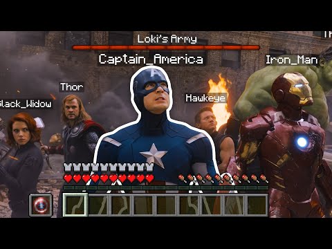 Avengers Battle of New York but it's Minecraft