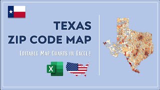 Texas Zip Code Map in Excel - Zip Codes List and Population Map