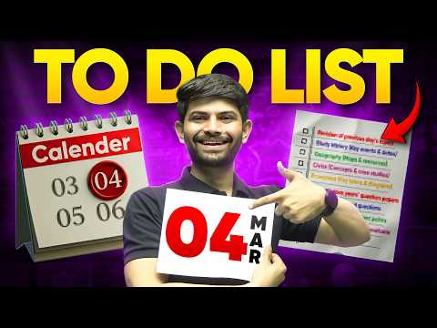 To-Do List | 4th March | 📚 Class 10 Social Science Exam 2026 #digarjsir #class10sstexam