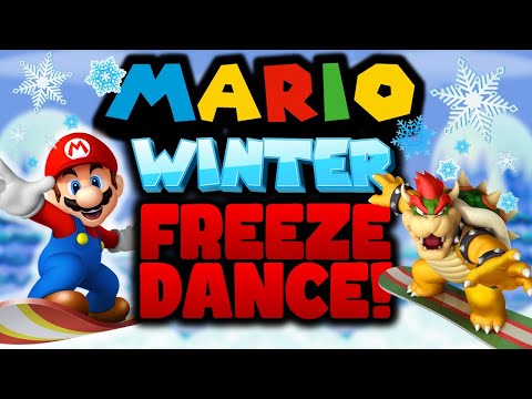Super Mario Winter Freeze Dance! | Winter Brain Break | GoNoodle Inspired | Just Dance